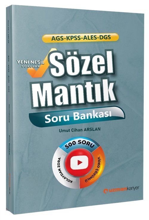 KPSS MEB-AGS ALES DGS Sözel Mantık Video Çözümlü Soru Bankası Umut Cihan Arslan Uzman Kariyer Yayınları