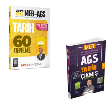 Dizgi Kitap 2026 MEB AGS Tarih Çıkmış Sorular & MEB-AGS Tarih 60 Deneme İndeks Akademi Seti