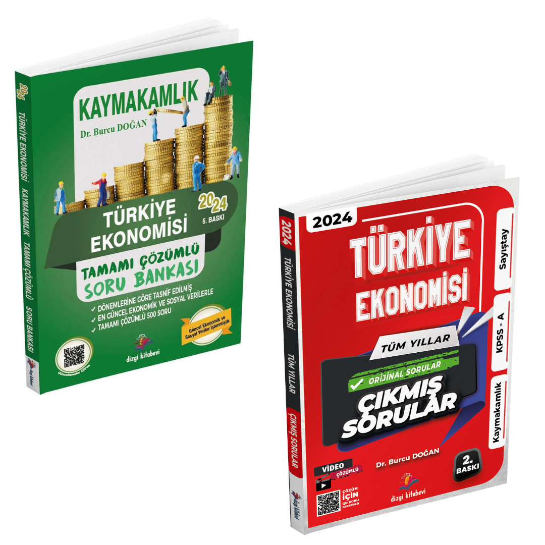 Dizgi Kitap 2024 Türkiye Ekonomisi Çözümlü Soru Bankası ve Çıkmış Sorular Burcu Doğan