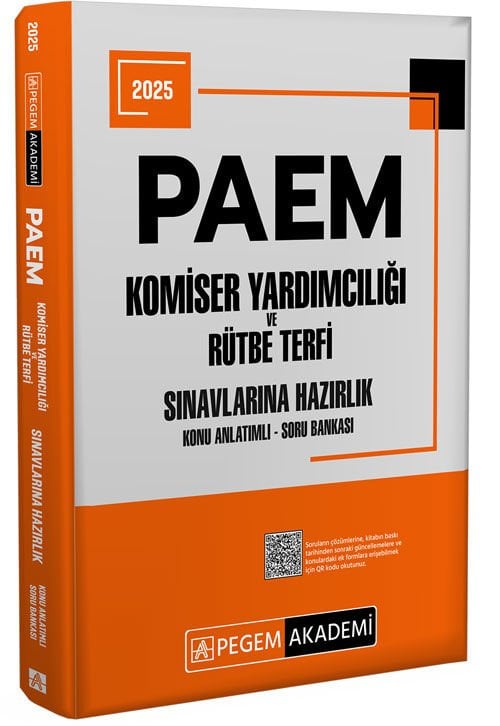 2025 PAEM Komiser Yardımcılığı ve Rütbe Terfi Sınavlarına Hazırlık Konu Anlatımlı Soru Bankası Pegem Yayınları