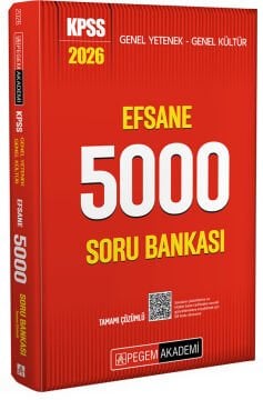 2026 KPSS Genel Yetenek Genel Kültür Efsane 5000 Tamamı Çözümlü Soru Bankası Pegem Yayınları