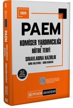2026 PAEM Komiser Yardımcılığı ve Rütbe Terfi Sınavlarına Hazırlık Konu Anlatımlı Soru Bankası Pegem Yayınları
