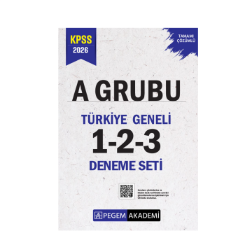2026 KPSS A Grubu Tamamı Çözümlü Türkiye Geneli 1-2-3 (3'lü Deneme Seti) Pegem Yayınları