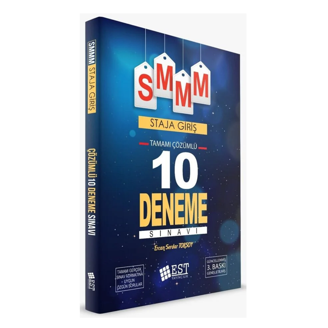 SMMM Staja Giriş 10 Deneme Çözümlü EST Yayınları