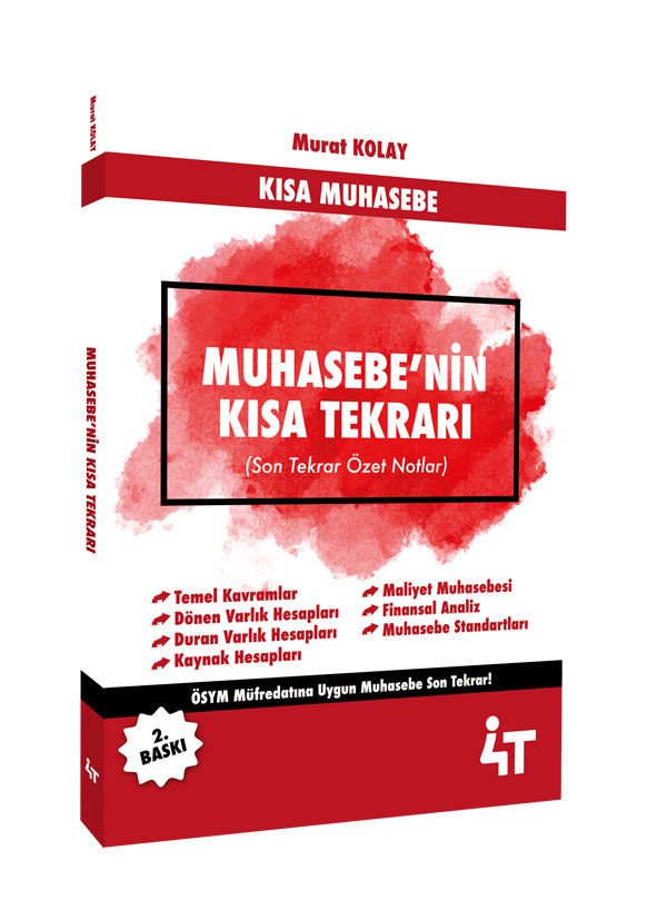 4T Yayınları KPSS A Grubu Muhasebenin Kısa Tekrarı - Murat Kolay 4T Yayınları