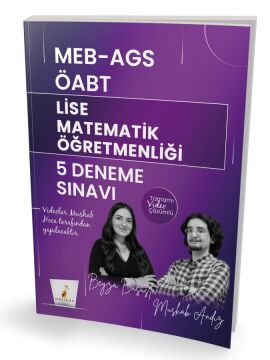 MEB - AGS ÖABT Lise Matematik Öğretmenliği 5 Deneme Sınavı Tamamı Video Çözümlü Pelikan Yayınları