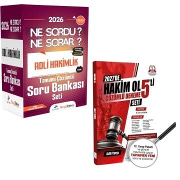 Dizgi Kitap 2026 Hukuk Atölyesi Adli Hakimlik Ne Sordu Ne Sorar Tamamı Çözümlü Soru Bankası Seti ve İlken Yayınları 2027 Adli Yargı Hakim Ol 5 Deneme Çözümlü Seti