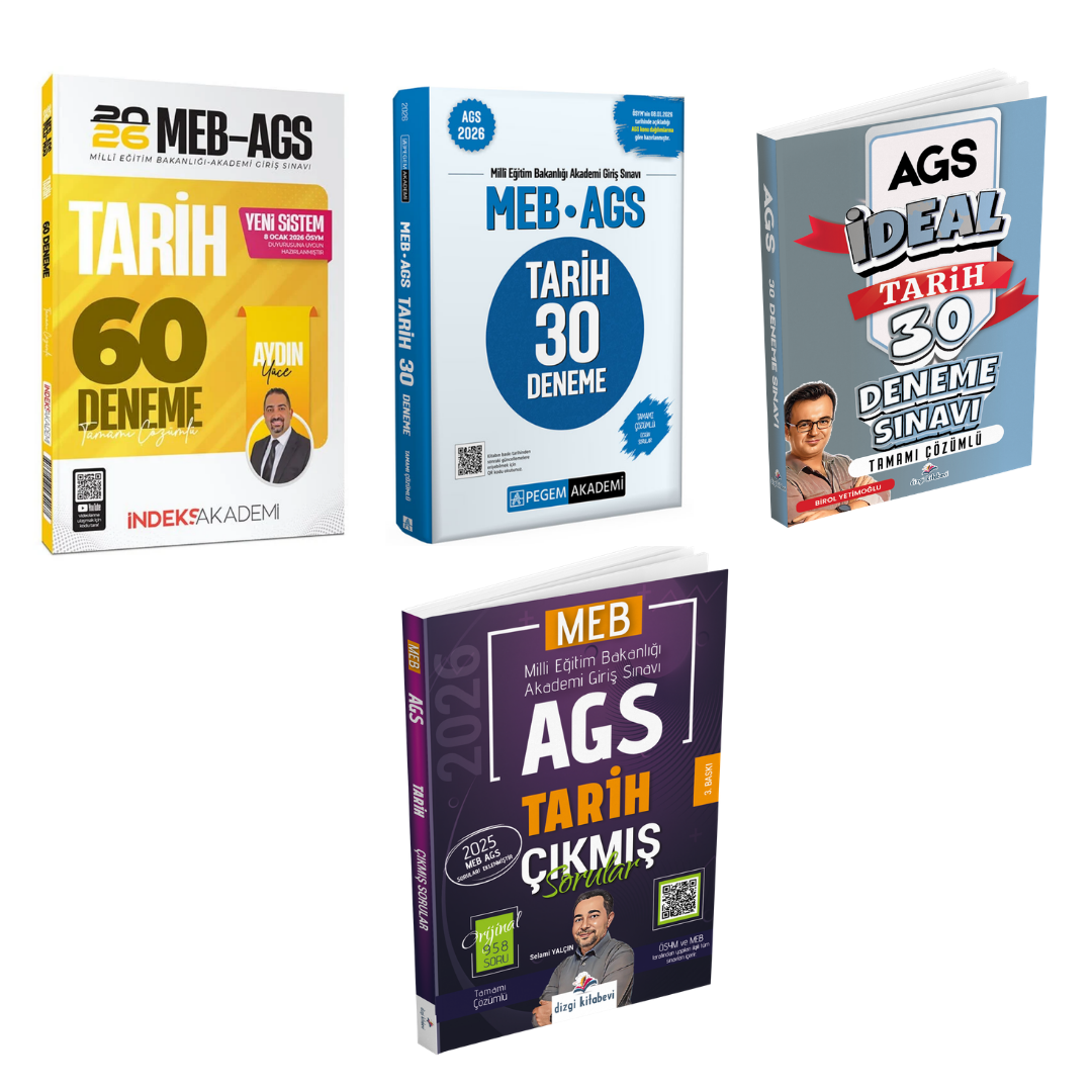 Dizgi Kitap 2026 MEB AGS Tarih Çıkmış Sorular & MEB-AGS Tarih Süper 3'lü Deneme Seti