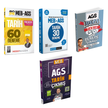 Dizgi Kitap 2026 MEB AGS Tarih Çıkmış Sorular & MEB-AGS Tarih Süper 3'lü Deneme Seti