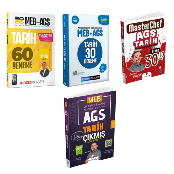 Dizgi Kitap 2026 MEB AGS Tarih Çıkmış Sorular & MEB-AGS Tarih Süper 3'lü Deneme Seti