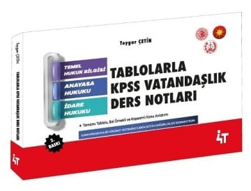 4T Yayınları KPSS Tablolarla Vatandaşlık Ders Notları 2. Baskı - Toygar Çetin