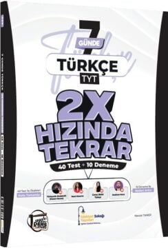 Edebiyat Sokağı Yayınları TYT Türkçe Ders Platosu 7 Günde 2X Hızında Tekrar Deneme