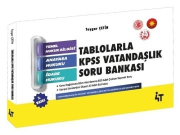 T Yayınları KPSS Tablolarla Vatandaşlık Soru Bankası 2. Baskı - Toygar Çetin 4T Yayınları