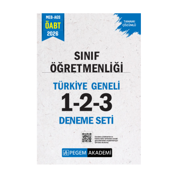 Pegem Yayınları 2026 MEB-AGS ÖABT Sınıf Öğretmenliği Tamamı Çözümlü Türkiye Geneli 1-2-3 (3'lü Deneme Seti)