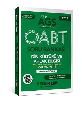 MEB AGS ÖABT Din Kültürü ve Ahlak Bilgisi Öğretmenliği Tamamı Çözümlü Soru Bankası Yediiklim Yayınları