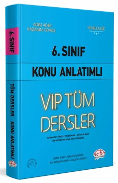 6. Sınıf VIP Tüm Dersler Konu Anlatımlı Mavi Kitap