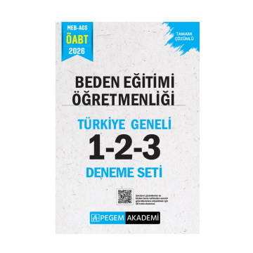 2026 MEB AGS ÖABT Beden Eğitimi Öğretmenliği Tamamı Çözümlü Türkiye Geneli 1-2-3 (3'lü Deneme Seti) Pegem Yayınları