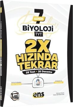 ENS Yayıncılık TYT Biyoloji Ders Platosu 7 Günde 2X Hızında Tekrar