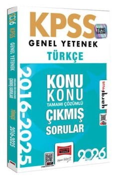 Yargı Yayınları 2026 KPSS Genel Yetenek Türkçe 2016-2026 Konu Konu Tamamı Çözümlü Çıkmış Sorular