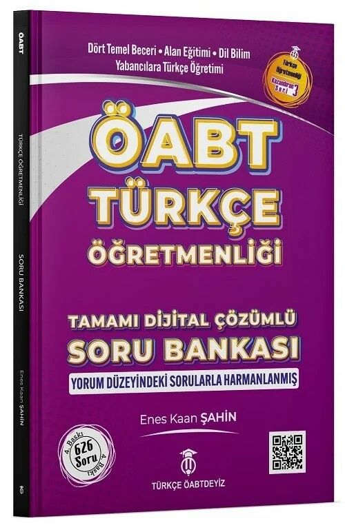 Türkçe ÖABTDEYİZ ÖABT Türkçe Öğretmenliği Soru Bankası Çözümlü (Mor Kitap) - Enes Kaan Şahin Türkçe ÖABTDEYİZ