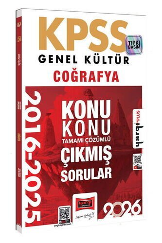 Yargı Yayınları 2026 KPSS Genel Kültür Coğrafya 2016-2026 Konu Konu Tamamı Çözümlü Çıkmış Sorular