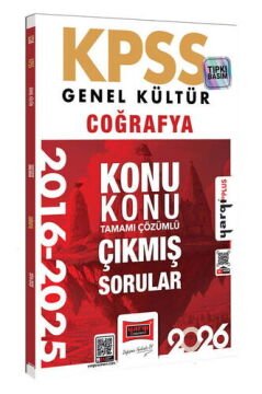 Yargı Yayınları 2026 KPSS Genel Kültür Coğrafya 2016-2026 Konu Konu Tamamı Çözümlü Çıkmış Sorular