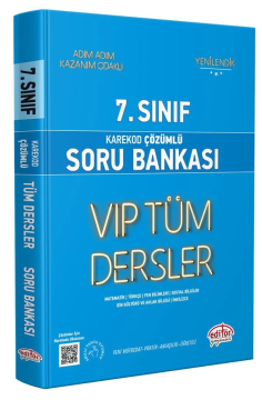 Editör Yayınları 7. Sınıf VIP Tüm Dersler Soru Bankası Mavi Kitap