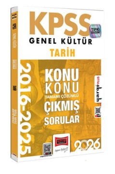 Yargı Yayınları 2026 KPSS Genel Kültür Tarih 2016-2026 Konu Konu Tamamı Çözümlü Çıkmış Sorular