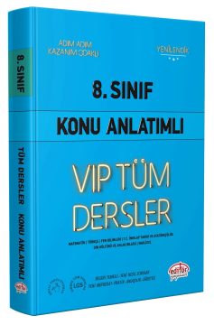 Editör Yayınları 8. Sınıf VIP Tüm Dersler Konu Anlatımlı Mavi Kitap
