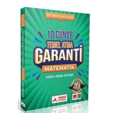 YKS TYT KPSS DGS ALES Bıyıklı Matematik 10 Günde Temel Atma Garanti Video Ders Kitabı - Selim Yüksel Paraf Akademi Yayınları
