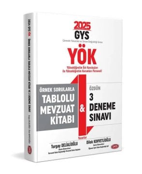 Yök Üst Kuruluşları İle Yök Personeli Gys Örnek Sorular Tablolu Mevzuat Kitabı Ve 3 Deneme Sınavı Data Yayınları