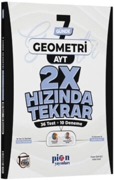 Pion Yayınları AYT Geometri Ders Platosu 7 Günde 2X Hızında Tekrar