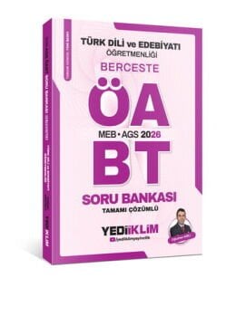 2026 MEB AGS ÖABT Türk Dili Ve Edebiyatı Öğretmenliği Berceste Tamamı Çözümlü Soru Bankası Yediiklim Yayınları