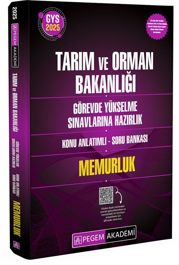 2026 GYS Tarım ve Orman Bakanlığı Görevde Yükselme Sınavlarına Hazırlık Konu Anlatımlı Soru Bankası - MEMURLUK Pegem Yayınları