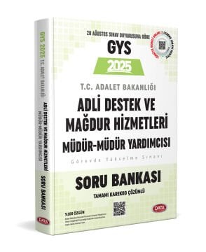 Data Yayınları Adalet Bakanlığı Adli Destek ve Mağdur Hizmetleri Müdürü ve Müdür Yardımcısı Soru Bankası- Karekod Çözümlü