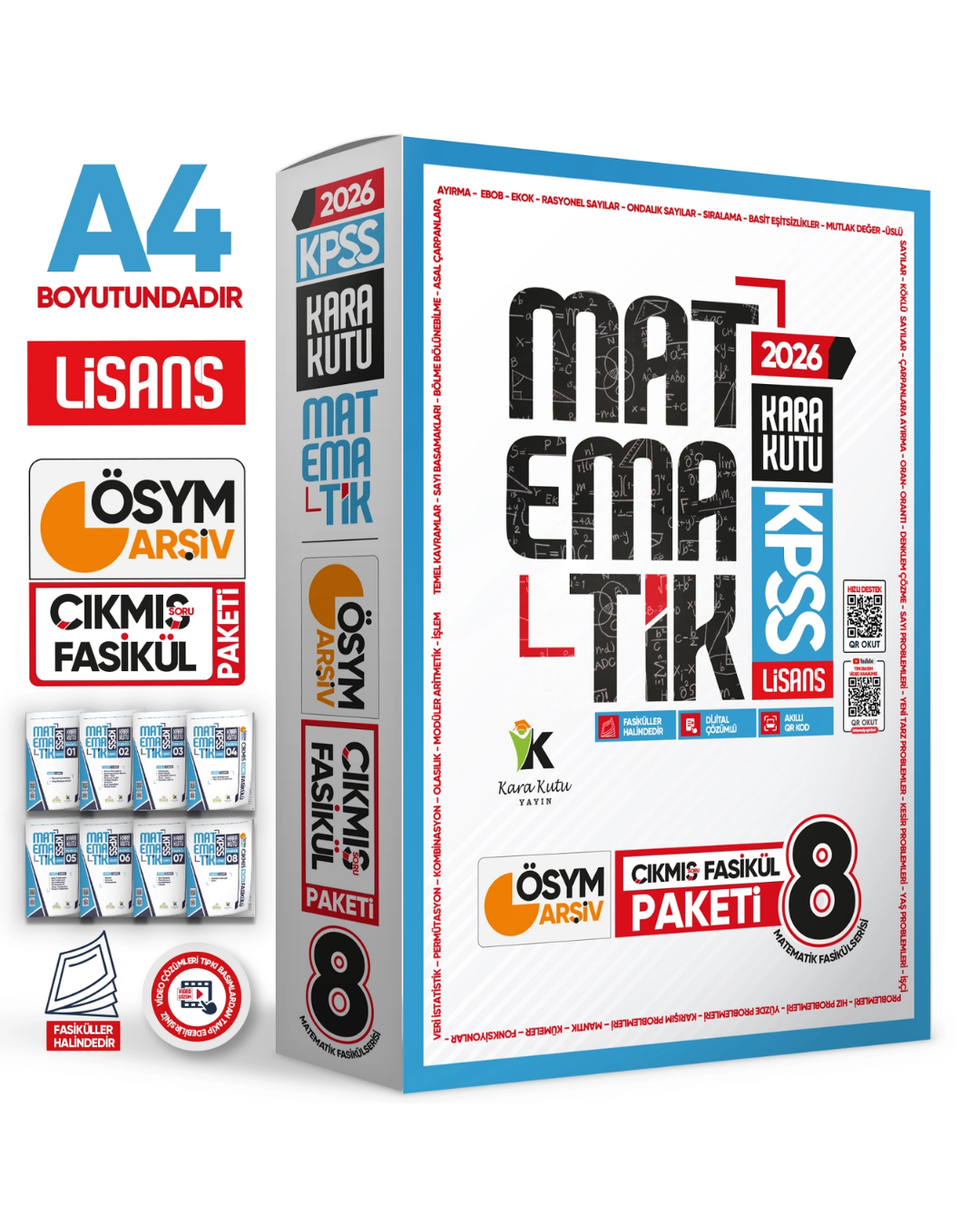 2026 KPSS MATEMATİK Kara Kutu 8li Fasikül SETİ ÖSYM Çıkmış Soru Bankası Çözümlü Modülü PAKET İnformal Yayınları