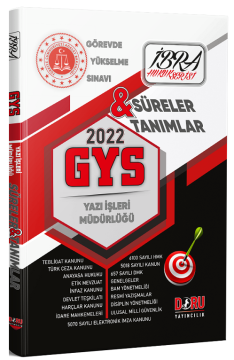 Doru 2022 GYS Adalet Bakanlığı İBRA Yazı İşleri Müdürlüğü Süreler ve Tanımlar Konu Anlatımlı Hazırlık Kitabı Görevde Yükselme Doru Yayıncılık