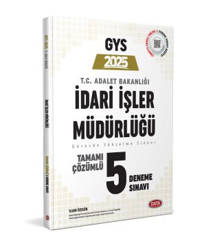 Data Yayınları GYS Adalet Bakanlığı İdari İşler Müdürlüğü Çözümlü 5 Deneme Sınavı