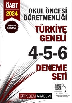 2024 KPSS ÖABT Okul Öncesi Öğretmenliği Tamamı Çözümlü Türkiye Geneli 4-5-6 (3'lü Deneme Seti)