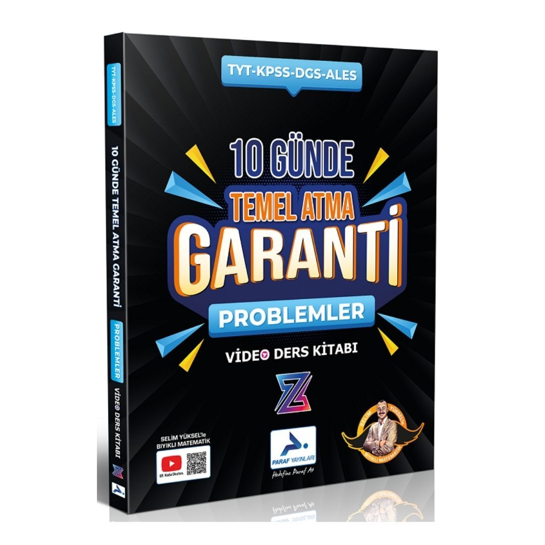 YKS TYT KPSS DGS ALES Problemler Bıyıklı Matematik 10 Günde Temel Atma Garantili Video Ders Kitabı - Selim Yüksel Paraf Yayınları
