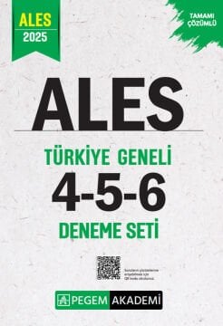 Pegem Akademi 2025 ALES Tamamı Çözümlü Türkiye Geneli 4-5-6 (3'lü Deneme Seti)