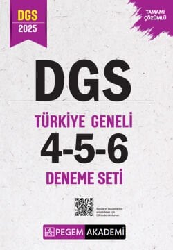 2025 Dgs Tamamı Çözümlü Türkiye Geneli 4-5-6 (3'lü Deneme Seti) Pegem Yayınları