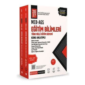 Pegem Yayınları 2027 MEB-AGS Eğitim Bilimleri ve Türk Millî Eğitim Sistemi Konu Anlatımlı (2 Cilt)