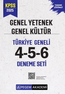 2025 KPSS Genel Yetenek Genel Kültür Tamamı Çözümlü Türkiye Geneli 4-5-6 (3'lü Deneme Seti) Pegem Yayınları