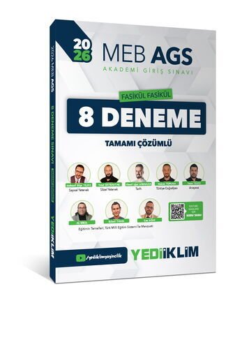 2026 MEB AGS Fasikül Fasikül 8 Deneme Tamamı Çözümlü Yediiklim Yayınları