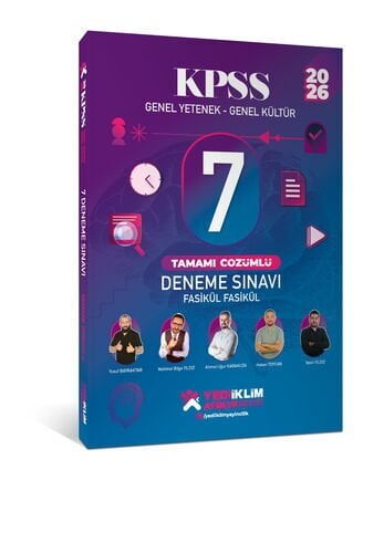 2026 KPSS Genel Yetenek Genel Kültür Fasikül Fasikül 7 Deneme Sınavı Tamamı Çözümlü Yediiklim Yayınları