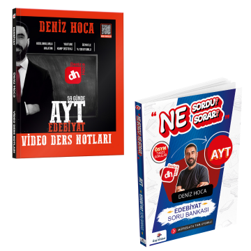 Dizgi Kitap AYT Deniz Hoca Edebiyat Video Ders Notları ve Soru Bankası Seti