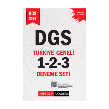 2026 Dgs Tamamı Çözümlü Türkiye Geneli 1-2-3 (3'lü Deneme Seti) Pegem Yayınları