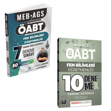Dizgi Kitap 2025 Meb Ags Fen Bilimleri Öğretmenliği Tamamı Video Çözümlü Fasiküller Halinde 7 Deneme Sınavı ve İndeks Akademi Çözümlü 10 DenemeX Seti