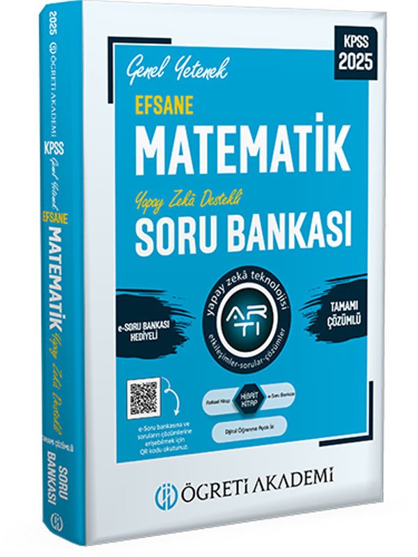 2025 KPSS Matematik Genel Yetenek Efsane Tamamı Çözümlü Soru Bankası Öğreti Akademi